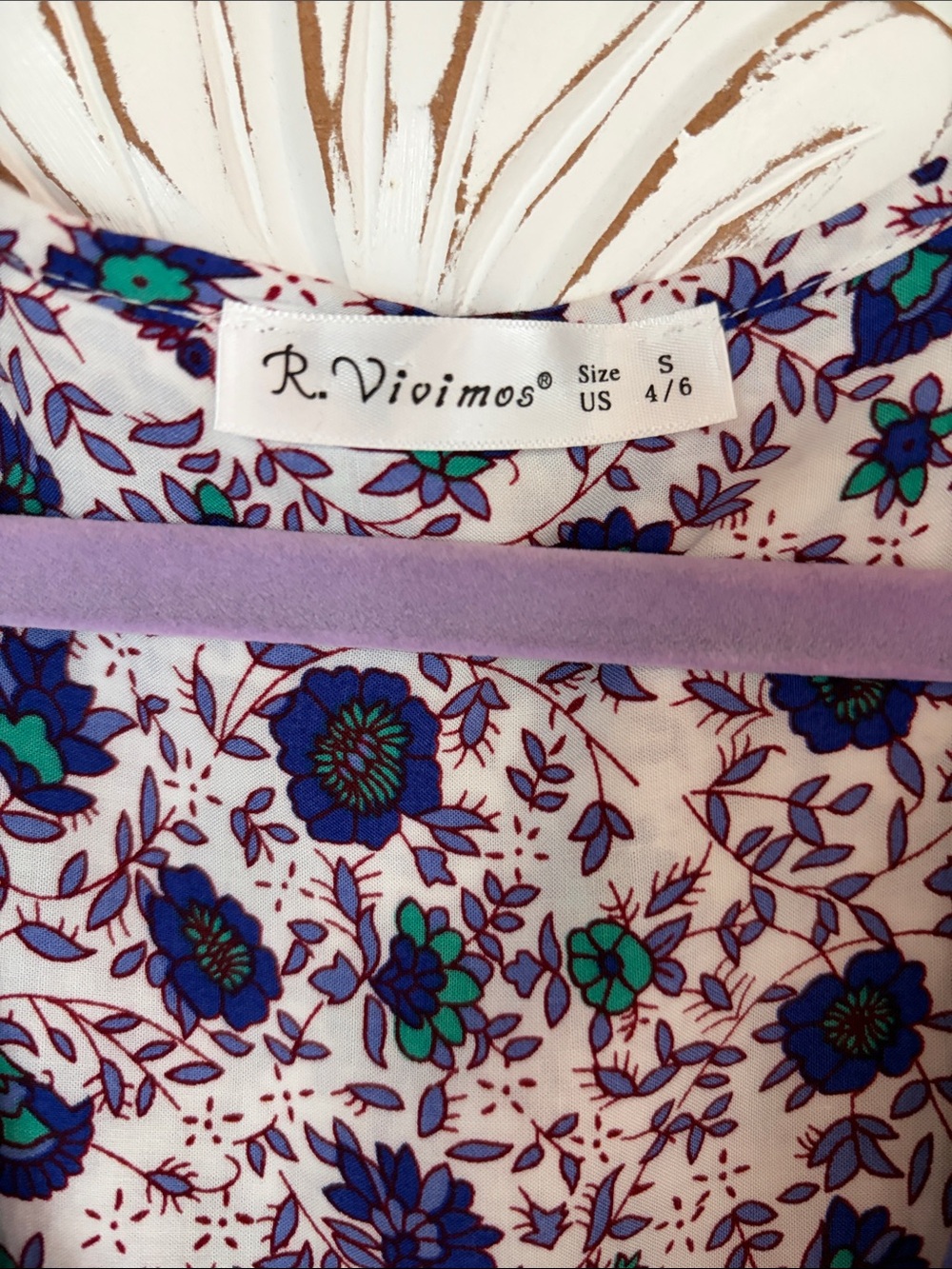 BOHO Rayon Folk Floral Tassel Midi Dress - Picture 6 of 7